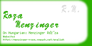 roza menzinger business card